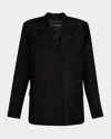 Kobi Halperin Sydney Embroidered Wool-blend Jacket In Black