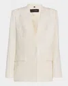 Kobi Halperin Sydney Embroidered Collarless Jacket In Ivory