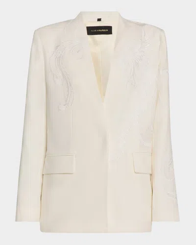 KOBI HALPERIN SYDNEY EMBROIDERED WOOL-BLEND JACKET