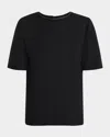 Kobi Halperin Sylvie Chain-trim Crewneck Blouse In Black