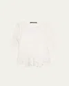 Kobi Halperin Sylvs Floral Crochet Rosette Net Blouse In White