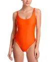 Kobi Halperin Tam Tie Waist Scoop Neck Swimsuit In Ember