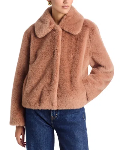 Kobi Halperin Tami Embellished Faux Fur Coat In Brown
