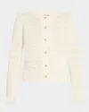 Kobi Halperin Taza Pointelle-knit Fringed Sweater In Ivory