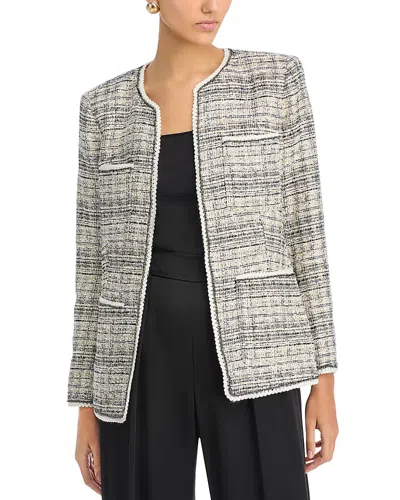 KOBI HALPERIN TEIGEN TWEED COLLARLESS JACKET