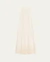 Kobi Halperin Teri Lace-trim Halter Maxi Dress In Neutral