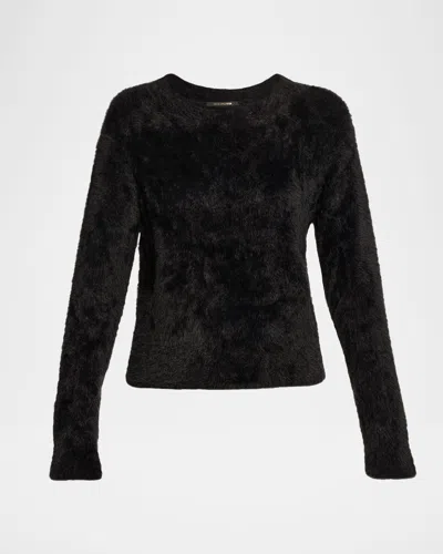 Kobi Halperin Thomas Fuzzy Crewneck Sweater In Black