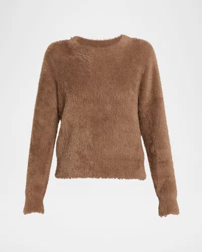 Kobi Halperin Thomas Fuzzy Crewneck Sweater In Brown