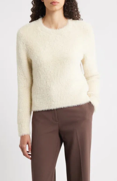 Kobi Halperin Thomas Fuzzy Crewneck Sweater In White