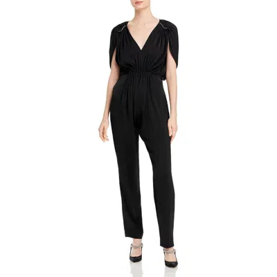 Kobi Halperin Tianna Womens Embellished Cocktail Jumpsuit In Black