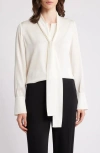 Kobi Halperin Leni Blouse Womens Button Silk Blouse In Ivory