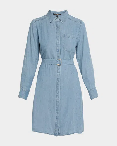 KOBI HALPERIN TOSIA BELTED DENIM SHIRTDRESS