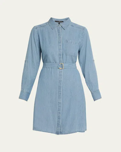 KOBI HALPERIN TOSIA BELTED DENIM SHIRTDRESS