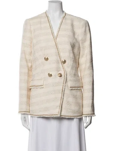 Pre-owned Kobi Halperin Tweed Pattern Blazer In Neutrals