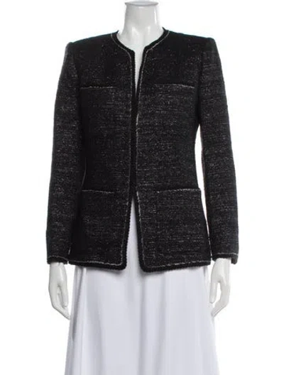 Pre-owned Kobi Halperin Tweed Pattern Evening Jacket In Gray