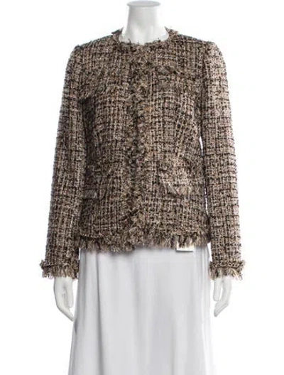 Pre-owned Kobi Halperin Tweed Pattern Jacket In Neutrals