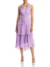 KOBI HALPERIN VALE WOMENS TIERED LONG MAXI DRESS