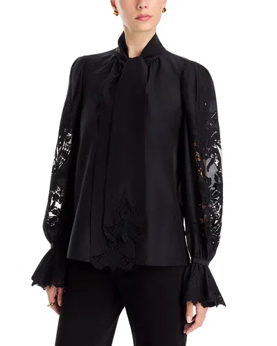 Kobi Halperin Valerie Embroidered Blouse In Black