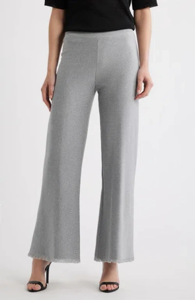 Kobi Halperin Valley Fray Hem Wide Leg Knit Pants In Multi