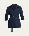 Kobi Halperin Veda Belted Cotton Jacket In Indigo