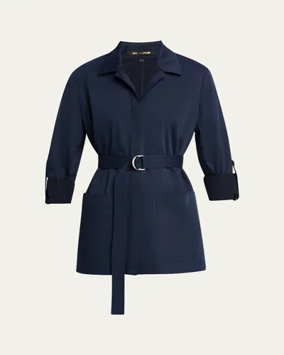 KOBI HALPERIN VEDA BELTED COTTON JACKET