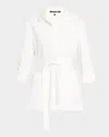 Kobi Halperin Veda Belted Cotton Jacket In White