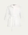 Kobi Halperin Veda Belted Cotton Jacket In White