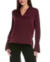 Kobi Halperin Verlily Silk-blend Blouse In Red