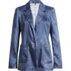 Kobi Halperin Veronica Denim Effect Satin Jacket In Blue