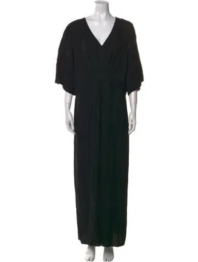 Pre-owned Kobi Halperin V-neck Jumpsuit In Black