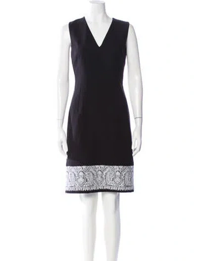 Pre-owned Kobi Halperin V-neck Knee-length Dress In Black