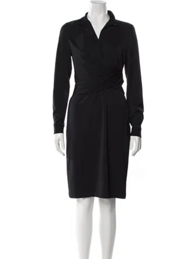 Pre-owned Kobi Halperin V-neck Knee-length Dress In Gray