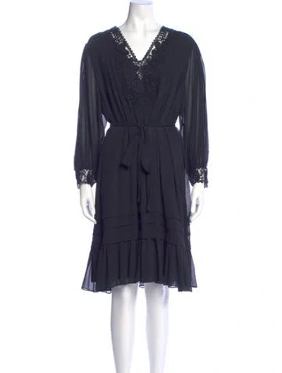 Pre-owned Kobi Halperin V-neck Knee-length Dress W/ Tags In Blue