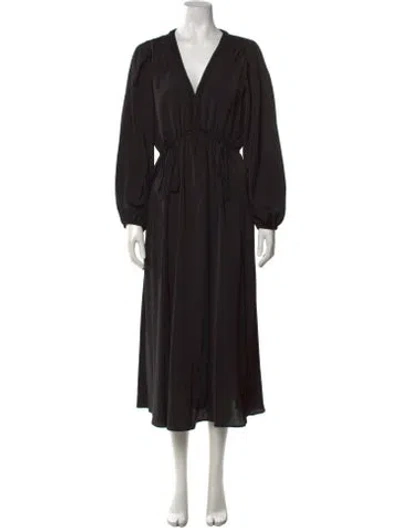 Pre-owned Kobi Halperin V-neck Long Dress In Black