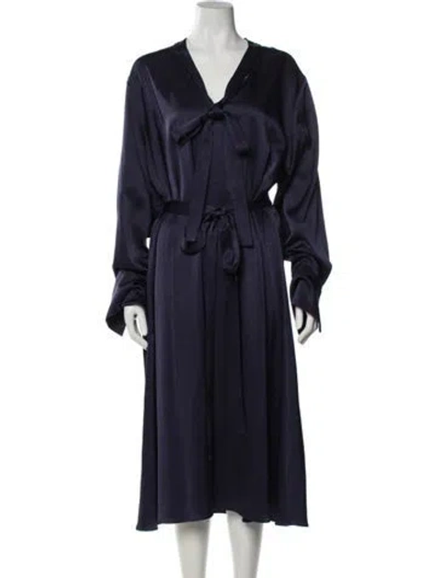 Pre-owned Kobi Halperin V-neck Long Dress In Blue