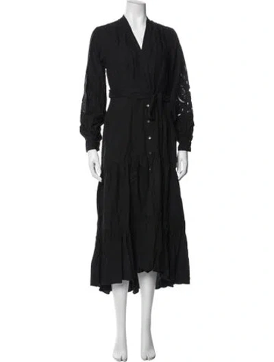 Pre-owned Kobi Halperin V-neck Long Dress In Blue