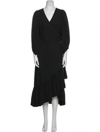 Pre-owned Kobi Halperin V-neck Long Dress In Multi