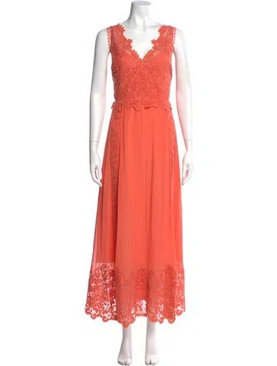 Pre-owned Kobi Halperin V-neck Long Dress W/ Tags In Pink