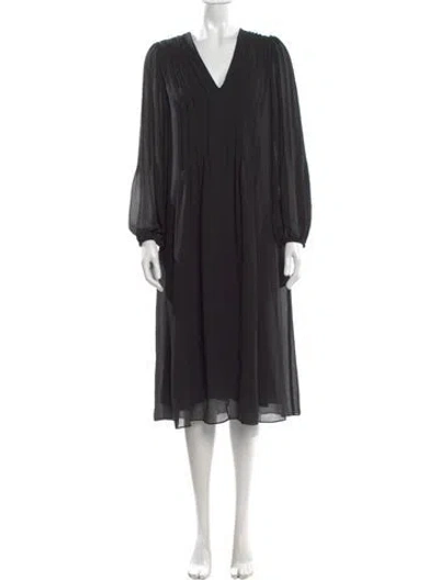 Pre-owned Kobi Halperin V-neck Midi Length Dress W/ Tags In Black