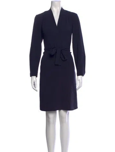 Pre-owned Kobi Halperin V-neck Mini Dress In Blue