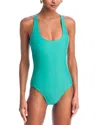 Kobi Halperin Webbie One Piece Swimsuit In Parakeet