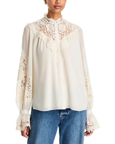 Kobi Halperin West Embroidered Blouse In Neutral