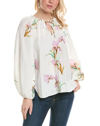 Kobi Halperin Willa Linen-blend Peasant Blouse