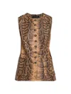 Kobi Halperin Abi Crewneck Python-print Vest In Animal Print