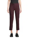 Kobi Halperin Women's Alexi Twill Crop Cigarette Pants In Beet