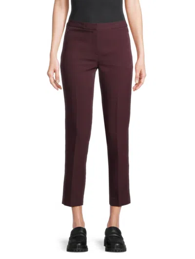 Kobi Halperin Women's Alexi Twill Crop Cigarette Pants In Beet