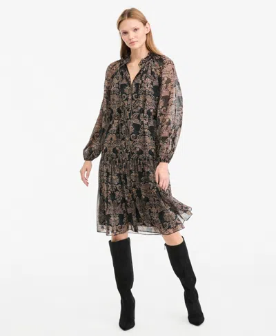 Kobi Halperin Women's Alli Long-sleeve Tiered Ruffle Dress In Multi