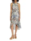 Kobi Halperin Women's Allison Anthos Print Chiffon Midi-dress In Ivory Multi