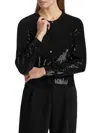 Kobi Halperin Women's Aspen Sequined Wool Cardigan In Black