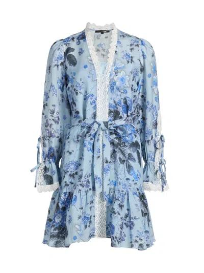 Kobi Halperin Women's Beli Floral Lace-trim Minidress In Multi